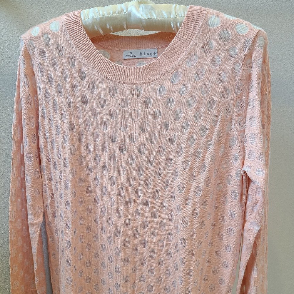 Hinge poka dot pink sweater